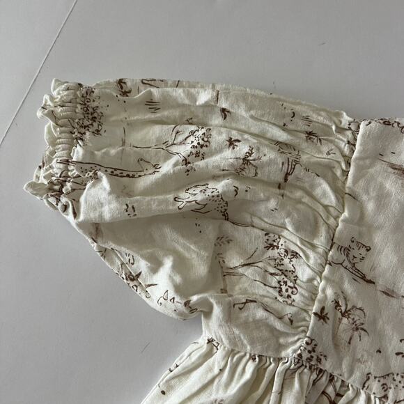 NEW Rylee + Cru Jolene Dress In Safari Toile - Picture 4 of 11